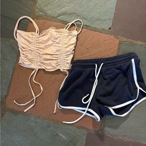 GARAGE TOP & SHORTS GENTLY WORN